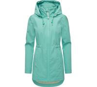 Kurzmantel RAGWEAR "Dakkota B", Damen, Gr. M (38), blau (helltürkis), Obermaterial: 100% Polyester, Innenfutter: 100% Polyester, modisch, figurumspielend ca. Mitte Oberschenkel, hoch geschlossener Aus