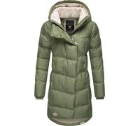 Wintermantel RAGWEAR "Pavla", Damen, Gr. L (40), gelb (gelbgrün), Außenmaterial: 100% Polyester. Innenfutter: 100% Polyester. Wattierung: 100% Polyester, figurbetont ca. Mitte Oberschenkel, Ärmel ohne