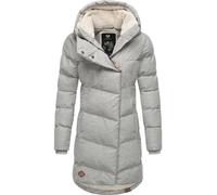 Ragwear Damen Wintermantel Warmer Steppmantel lang mit Kapuze Pavla Intl Zinc24 Gr. XL