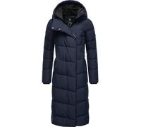 Wintermantel RAGWEAR "Pavla Long" Gr. XXXL (46), blau (navy) Damen Mäntel Wintermäntel stylischer Winterparka mit Teddyfutter und Kapuze (87777447-XXXL)