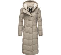 Wintermantel RAGWEAR "Pavla Long", Damen, Gr. M (38), grau (taupe), Außenmaterial: 100% Polyester. Innenfutter: 100% Polyester. Wattierung: 100% Polyester, figurumspielend ca. Mitte Wade, Ärmel ohne Ä