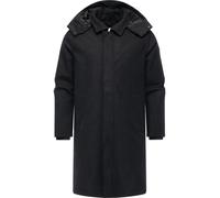 Wintermantel RAGWEAR "Isaq Felt YOUMODO", Herren, Gr. M (50), schwarz, Obermaterial: 100% Polyester. Innenfutter: 100% Polyester. Wattierung: 100% Polyester, gerade ca. Mitte Knie, Rundhals, Ärmel ohn