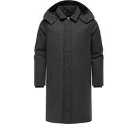 Wintermantel RAGWEAR "Isaq Felt YOUMODO", Herren, Gr. XXL (56), grau (dunkelgrau), Obermaterial: 100% Polyester. Innenfutter: 100% Polyester. Wattierung: 100% Polyester, gerade ca. Mitte Knie, Rundhal