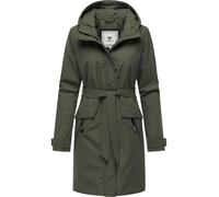 Wasserdichter Wintermantel mit Bindegürtel "Horatia Warm YOUMODO" Dark Olive XXXL