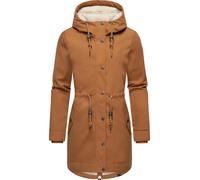 Wasserdichter Wintermantel mit Kapuze "Canny Canvas" Brown Sugar XL
