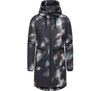 Wasserdichter Wintermantel mit Kapuze "Holstic Print" Black M