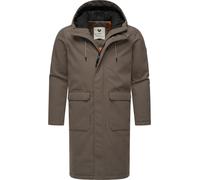Wintermantel RAGWEAR "Mr Them Long", Herren, Gr. XXXL (58), braun (mokka), Obermaterial: 100% Polyester. Innenfutter: 100% Polyester. Wattierung: 100% Polyester, gerade knieumspielend, hoch geschlosse