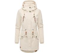 Kurzmantel RAGWEAR "Ellsie Cordy YOUMODO", Damen, Gr. XXL (44), ecru, Cord, Obermaterial: 100% Baumwolle; Innenfutter: 100% Polyester; Wattierung: 100% Polyester, tailliert ca. Mitte Oberschenkel, eng