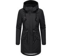 Wintermantel RAGWEAR "Elsien", Damen, Gr. S (36), schwarz, Obermaterial: 100% Polyester, Innenfutter: 100% Polyester, Wattierung: 100% Polyester, modisch, tailliert ca. Mitte Oberschenkel, hoch geschl