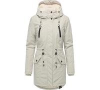 Wintermantel RAGWEAR "Elsien", Damen, Gr. M (38), bone, Obermaterial: 100% Polyester; Innenfutter: 100% Polyester; Wattierung: 100% Polyester, tailliert ca. Mitte Oberschenkel, hoch geschlossener Auss