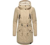 Wintermantel RAGWEAR "Elsien", Damen, Gr. L (40), grau (taupe), Obermaterial: 100% Polyester, Innenfutter: 100% Polyester, Wattierung: 100% Polyester, modisch, tailliert ca. Mitte Oberschenkel, hoch g