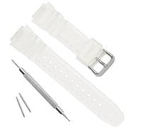 Wasserdichtes Ersatzarmband aus Naturharz für Casio AQ- S800W SGW-300H MRW-200H AE-1200 W-800H W-735H (halbtransparentes Weiß)