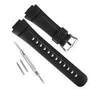 Wasserdichtes Ersatzarmband aus Naturharz für Casio G-Shock G2900, G2900F, G2900BT (schwarz/silberne Schnalle)