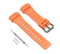 Wasserdichtes Ersatzarmband aus Naturharz für Casio SGW-300H AE-1200 W-800H AQ- S800W AQ-S810W (Orange)