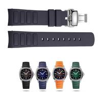 Wasserdichtes Gummi-Uhrenarmband für Mido Multifort TV M049.526 M049, gebogenes Interface, Silikonarmband(Coal Black)