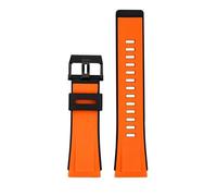 Wasserdichtes Harz-Silikonarmband, kompatibel mit Casio GA-2000/2200/2300 PRG-600 PRW-6600 PRG-650-Serie, Silikonkautschuk-Herrenarmband(Orange)
