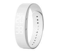 Wasserdichtes vibrierendes Wecker-Armband - Unisex-Digitaluhr mit Schrittzähler & | geräuschlos tragbar für Studenten, tragbarer Vibrations-Handgelenk-Alarm, nicht hörbares Schlafarmband, weiß, Refer