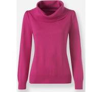 Wasserfallpullover "Pullover", Damen, Gr. 40, pink (fuchsia), 55% Baumwolle, 45% Viskose, unifarben, Pullover, Topseller (40457711-40) fuchsia
