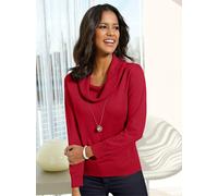 Wasserfallpullover "Pullover", Damen, Gr. 38, rot, 55% Baumwolle, 45% Viskose, unifarben, Pullover (11550926-38) rot