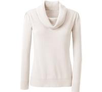 Wasserfallpullover "Pullover", Damen, Gr. 38, weiß (wollweiß), 55% Baumwolle, 45% Viskose, unifarben, Pullover (75743467-38) wollweiß