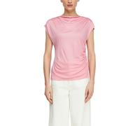 Wasserfallshirt COMMA, Damen, Gr. 48, sea pink, Web, Obermaterial: 100% Viskose, unifarben, tailliert hüftbedeckend, Rundhals, abgesteppte Kante, Shirts, Sommershirt aus weich fließender Viskose (8792