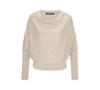 Wasserfallshirt FRENCH CONNECTION, Damen, Gr. 44/46, beige, Feinstrick, Obermaterial: 55% Nylon, 20% Polyester, 15% Polyacryl, 10% Wolle, unifarben, bequem, Wasserfallausschnitt, eng, Shirts, hochwert