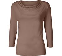 Wasserfallshirt taupe 42 Viskose, Elasthan