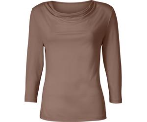 Wasserfallshirt taupe 42 Viskose, Elasthan