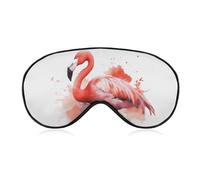 Wasserfarben-Flamingo-Schlafmaske für Damen und Herren, Seitenschläfer-Augenabdeckung mit verstellbarem Riemen, weich, atmungsaktiv, Verdunkelungsmaske, rutschfest, tiefer Schlaf, Reisezubehör