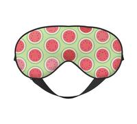 Wassermelonen-grüne Augenmaske, Verdunkelungs-Augenmaske, Unisex, Schlaf-Augenabdeckungen mit verstellbaren Trägern, Reise-Augenmaske