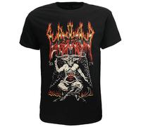 Watain Baphomet Flammendes Logo T-Shirt XXL Schwarz
