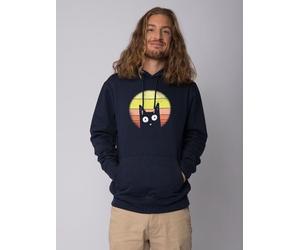 watapparel Hoodie Unisex Sunset Cat French Navy 3XL