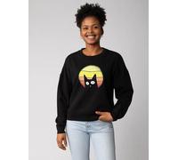 watapparel Sweatshirt Frauen Sunset Cat Black S