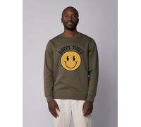 watapparel Sweatshirt Unisex Happy times smiley emoji Khaki 3XL