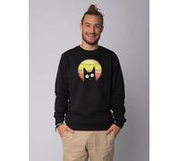watapparel Sweatshirt Unisex Sunset Cat Black XS
