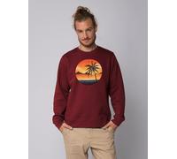 watapparel Sweatshirt Unisex Sunset on palm beach Burgundy 5XL