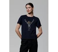 watapparel T-Shirt Frauen [#afts] Hirsch French Navy XS