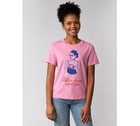 watapparel T-Shirt Frauen Coffee is a good idea Bubble Pink S
