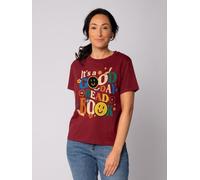 watapparel T-Shirt Frauen Good day to read a book Burgundy M