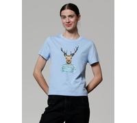 watapparel T-Shirt Frauen Hirsch Blue Soul XS