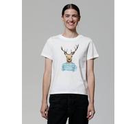 watapparel T-Shirt Frauen Hirsch Off White 2XL