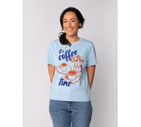 watapparel T-Shirt Frauen Its coffee time Blue Soul S