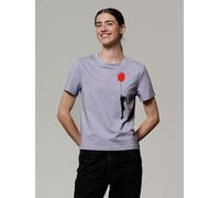 watapparel T-Shirt Frauen Mädchen mit Luftballon (print) Lavender XS