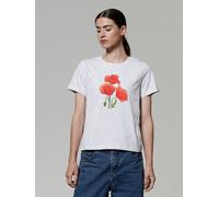 watapparel T-Shirt Frauen Poppy Flowers Cool Heather Grey 2XL