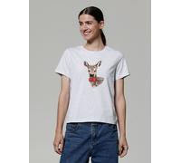 watapparel T-Shirt Frauen Rehkitz Cool Heather Grey XL