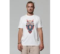 watapparel T-Shirt Unisex Colorful Owl Off White S
