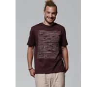 watapparel T-Shirt Unisex Doodle Dogs Red Brown M
