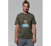 watapparel T-Shirt Unisex Hirsch Khaki M