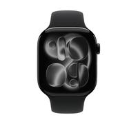 Apple Watch Series 11 GPS 46mm Jet Black Aluminium-Gehäuse mit schwarzem Sportarmband - M/L