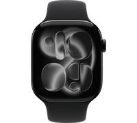 Watch Series 11 GPS, 46mm, Alu, Gr. M/L, schwarzes Sportarmb